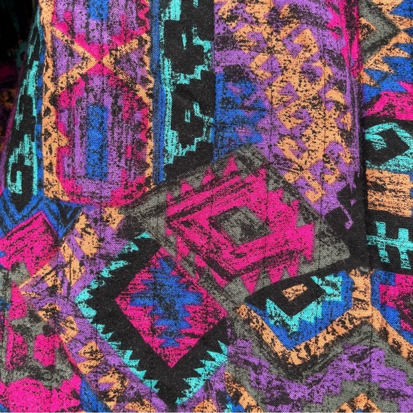 Willowridge Southwestern Aztec Print Quilted Blazer Jacket - Size Large - Picture 6 of 6